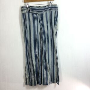 Free People Womens Journey Striped Retro Belted Flared Mid Rise Pants Size 29